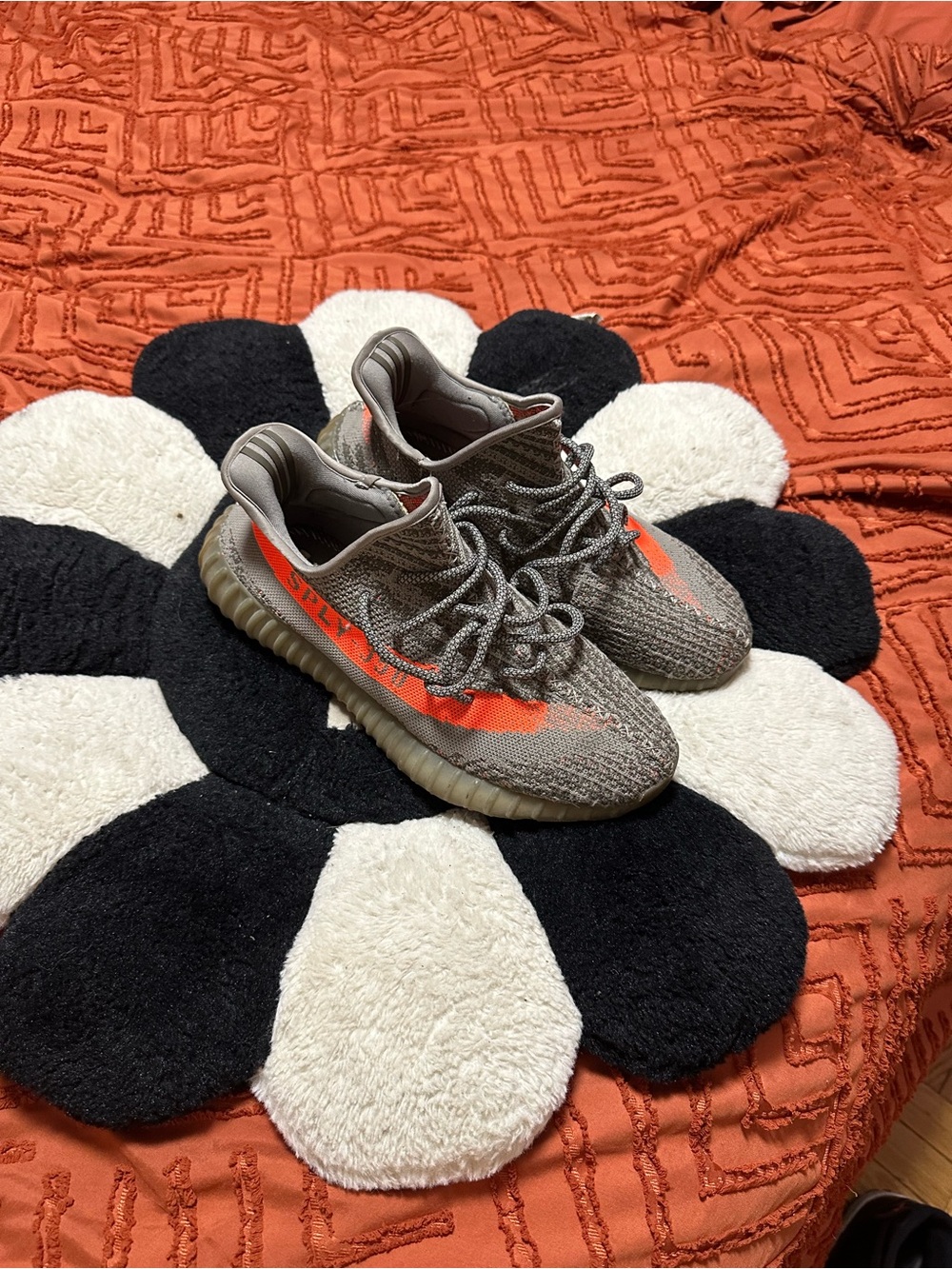 Yeezy Boost 350 V2 Taupe with Orange Stripe